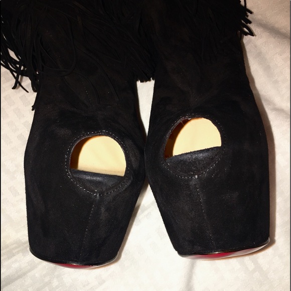 BNIB Christian Louboutin Highness Tina Fringe Boots* 20th Anniversary Edition 👠 - Picture 9 of 16